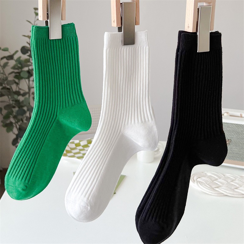 Vớ Tất cao cổ 3 màu TRẮNG ĐEN XANH phong cách trẻ trung, năng động.