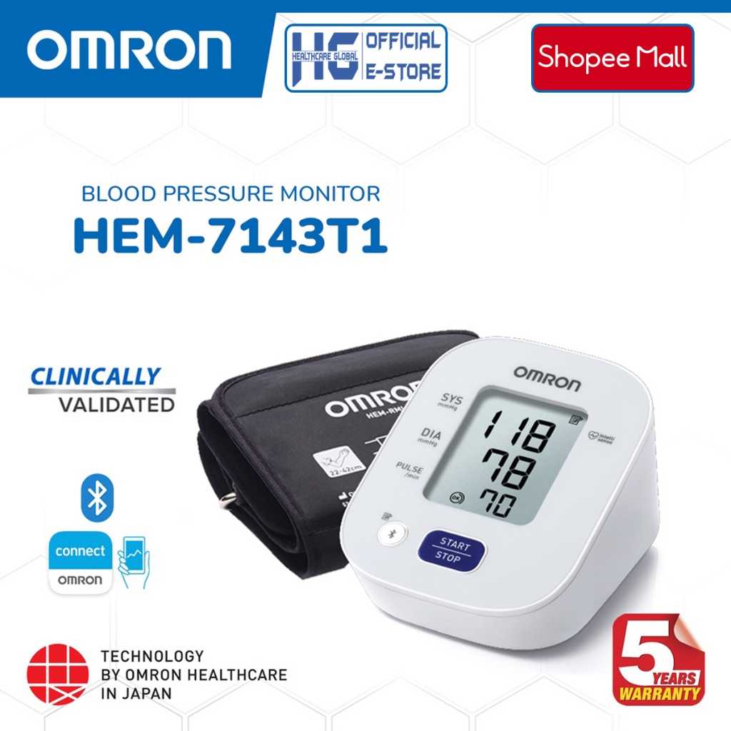 Ảnh Máy Đo Huyết Áp Bắp Tay Tự Động Omron HEM-7143T1 | Công Nghệ Intellisense Hỗ Trợ Đo Huyết Áp, Nhịp Tim Ngay Tại Nhà 1