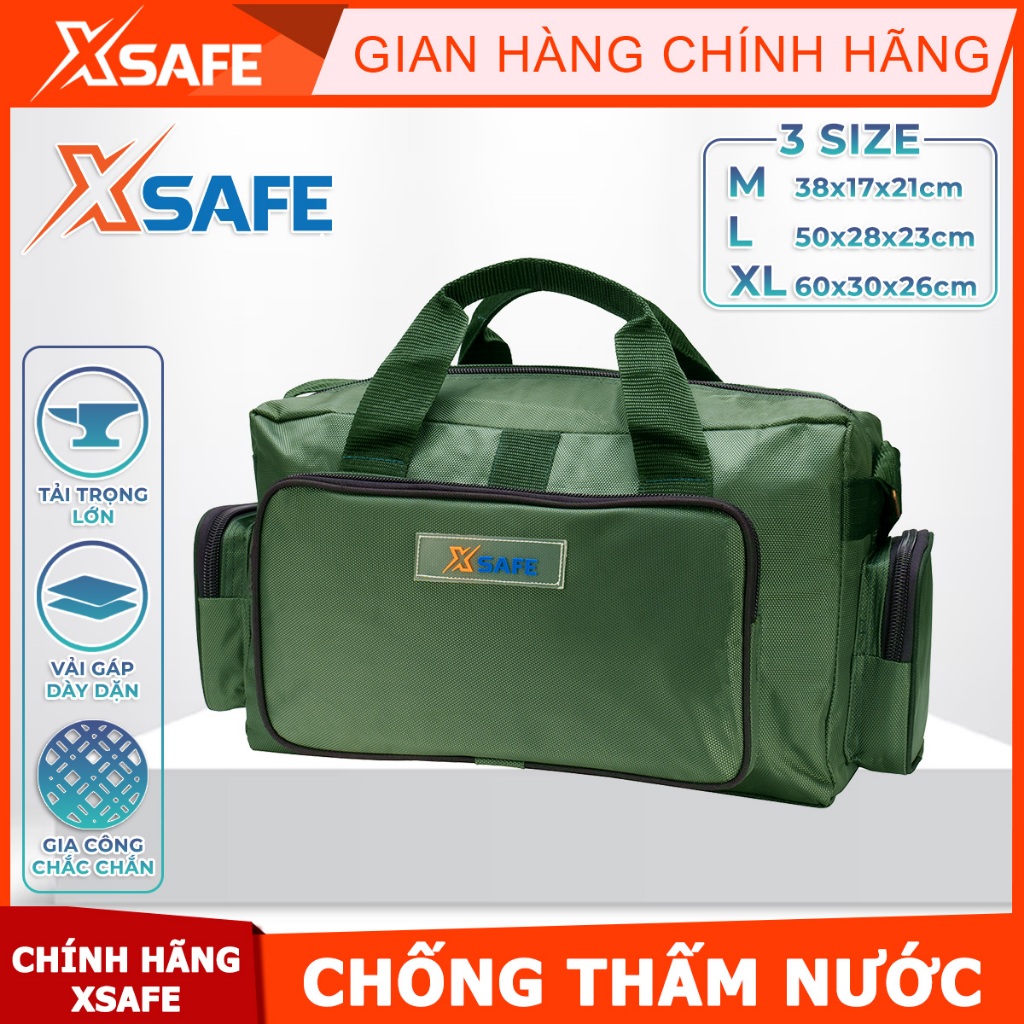 Túi đựng đồ nghề đă năng XSAFE 3 size M/L/XL, vải gáp hai lớp dày, khó ...