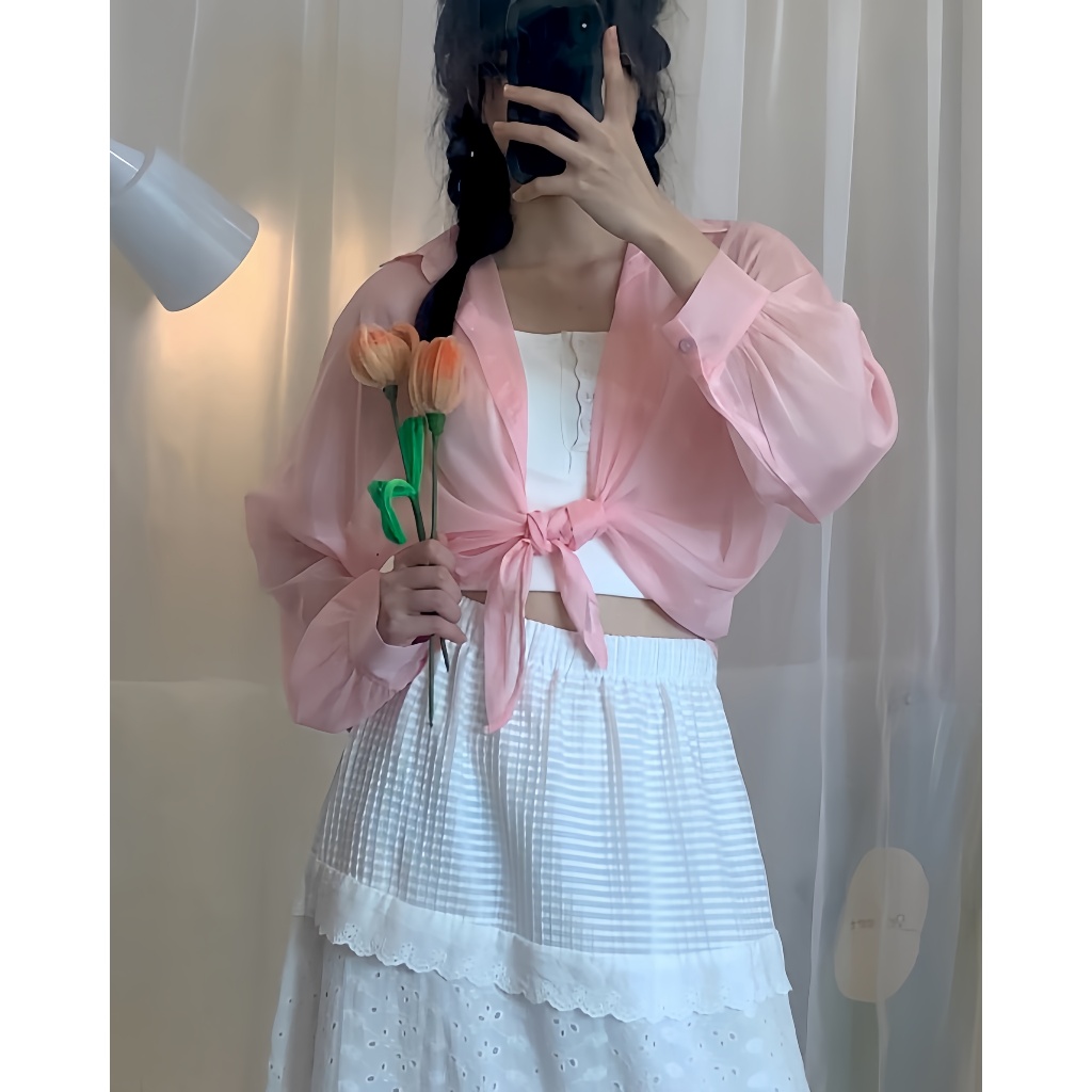 1 áo Hồng baby ngắn