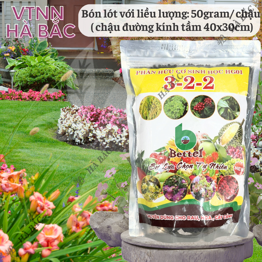 Phân bón hữu cơ đầu trâu TN 301.B, đa trung vi lượng, dạng bột/viên dùng cho rau màu (gói 1KG)