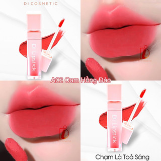 [11.11 MUA 2 TẶNG 1] A02- Cam Hồng Đào Son DI Cosmetic lì môi không chì chính hãng