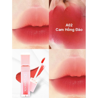 [11.11 MUA 2 TẶNG 1] A02- Cam Hồng Đào Son DI Cosmetic lì môi không chì chính hãng
