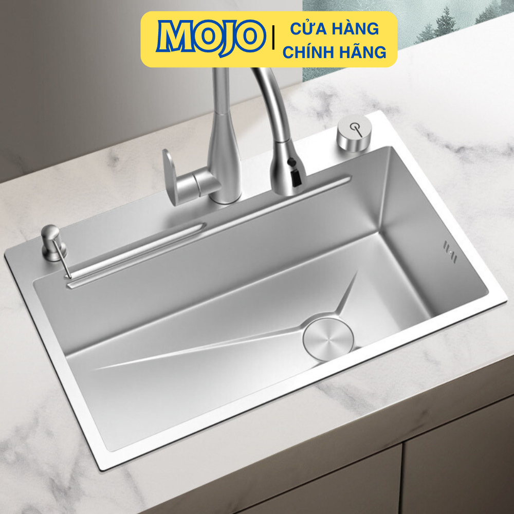 Chậu rửa bát 1 hố to Bồn rửa chén thông minh inox sus304 cao cấp MOJO ...
