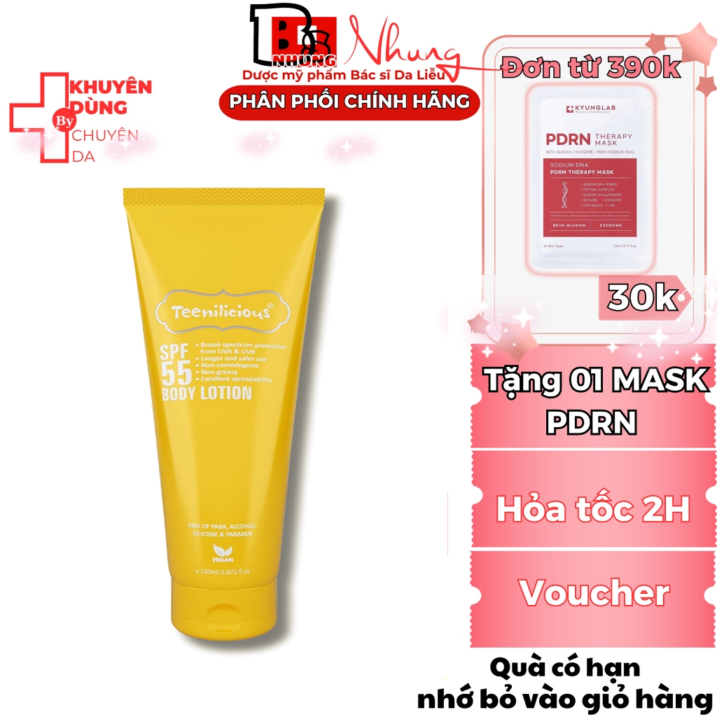 Kem Chống Nắng Body Teenilicious SPF55 Body Lotion, PA+++, Dành Cho Da ...