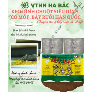 Keo dính chuột Siêu Dính (có mồi), Miếng keo dán chuột, Miếng bẫy chuột, bẫy ruồi Hàn Quốc [Hàng chính hãng]