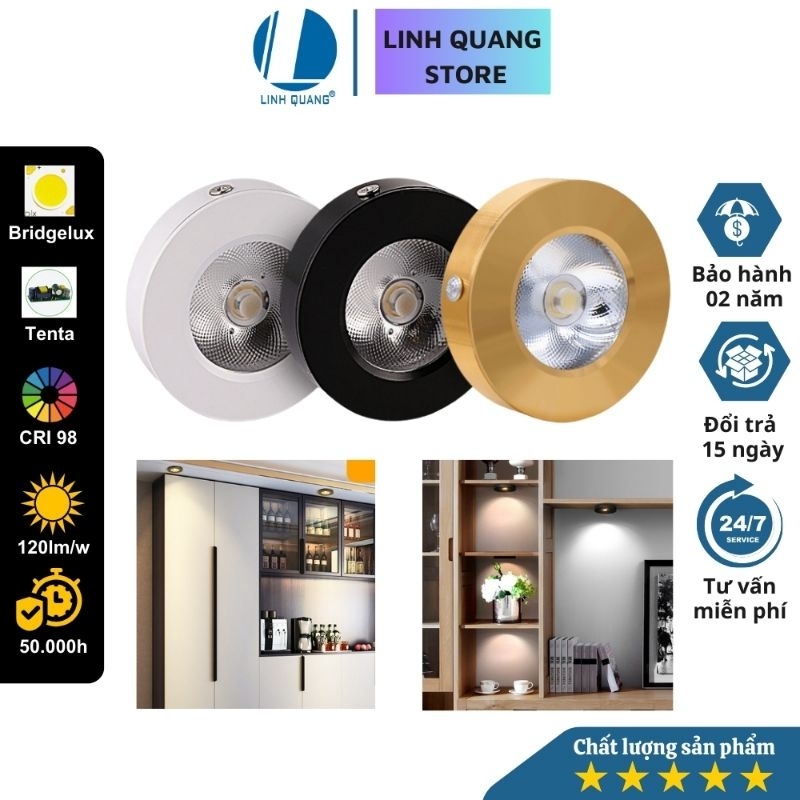 Đèn Led ốp nổi tủ sách, tủ bếp, kệ trưng bày,... 5w COB cao cấp ...