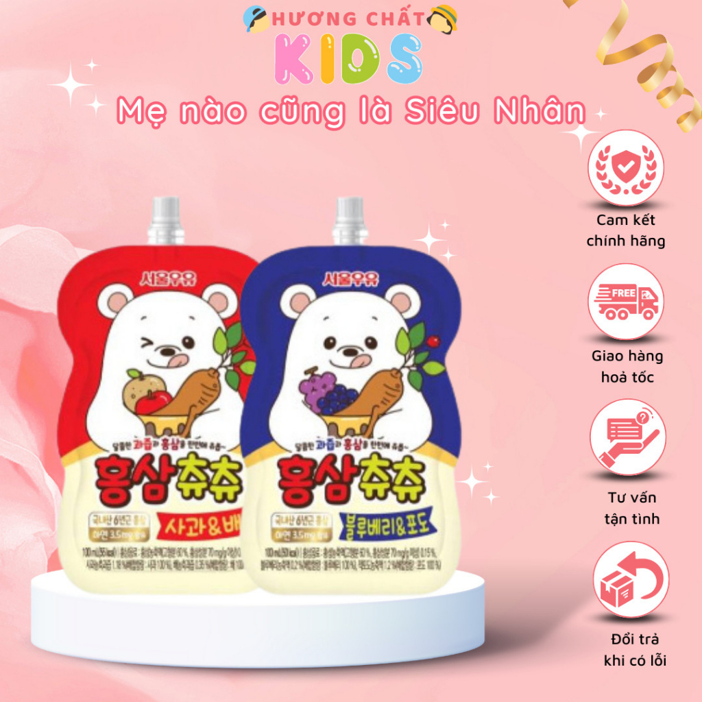 Hồng Sâm ChuChu Hàn Quốc Giúp bé Tăng Sức Đề Kháng, Tăng Cao Và Phục Hồi Sức Khoẻ