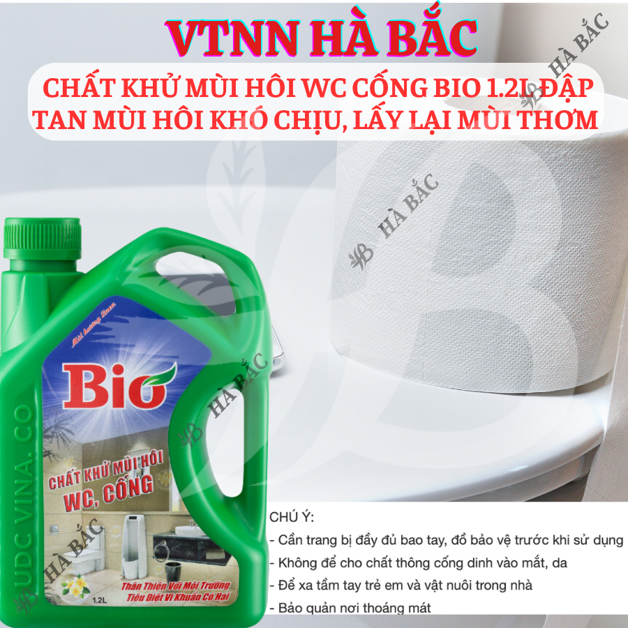 Chất khử mùi hôi WC và cống BIO (Can 1.2Lít), đập tan mùi hôi khó chịu, lấy lại mùi thơm
