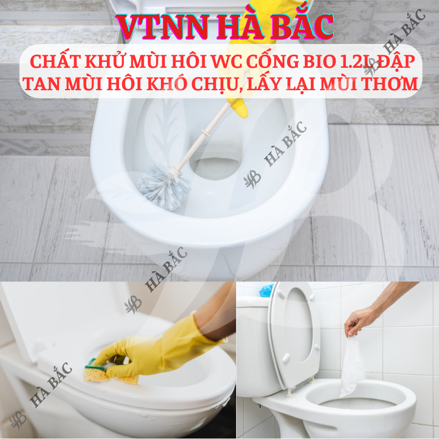 Chất khử mùi hôi WC và cống BIO (Can 1.2Lít), đập tan mùi hôi khó chịu, lấy lại mùi thơm
