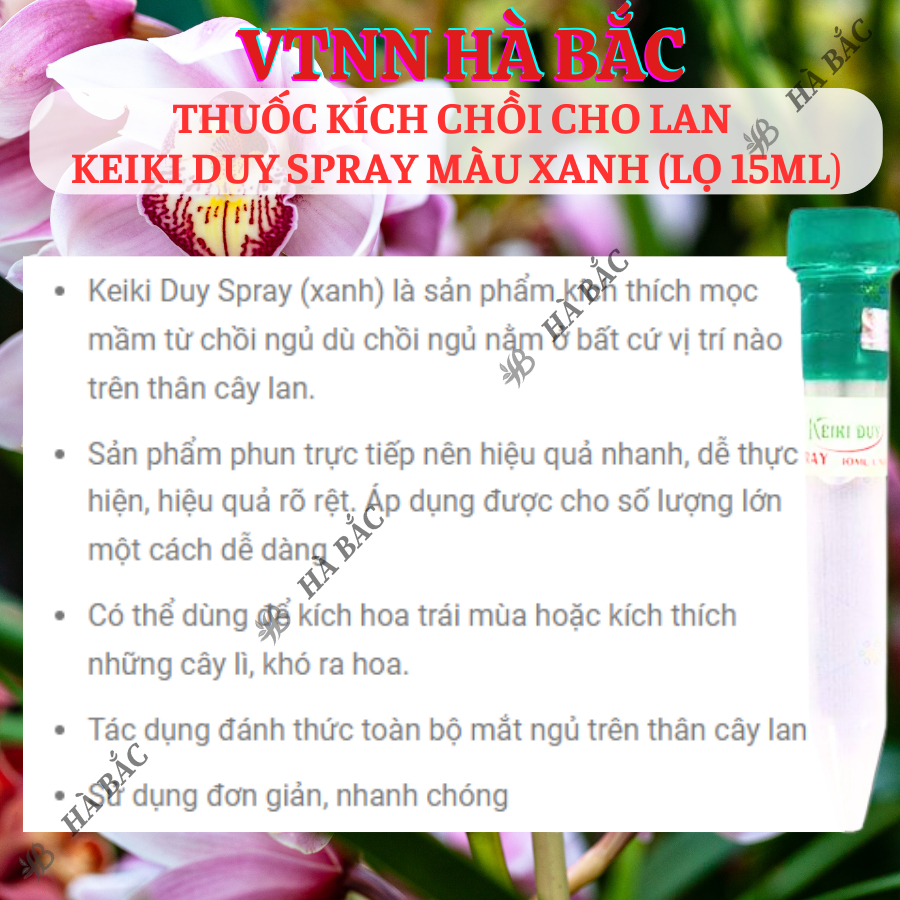 Thuốc kích chồi cho Lan Keiki Duy Spray màu Xanh (lọ 15ml)