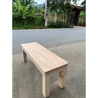 Ghế Băng Dài Gỗ Tự Nhiên , Chân Vuông / 90x30 cao 35 , 40cm