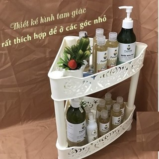 Kệ góc tường nhà tắm,nhà bếp đa năng.Kệ góc tam giác 3 tầng nhựa
