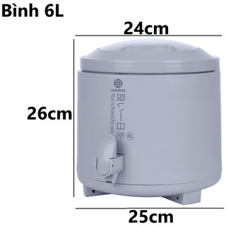 Bình giữ nhiệt nóng lạnh 6L,8L,10L nhựa Việt Nhật có vòi tiện dụng bình giữ nhiệt 3946-3