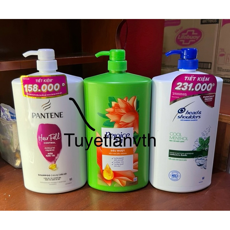 Rejoice Dầu Gội 1.8L Siêu Mềm Mượt/ Head&Shoulders Dầu Gội 1.8L Bạc Hà Mát Lạnh/ Pantene 1800ml ngăn rụng tóc (1.8kg)