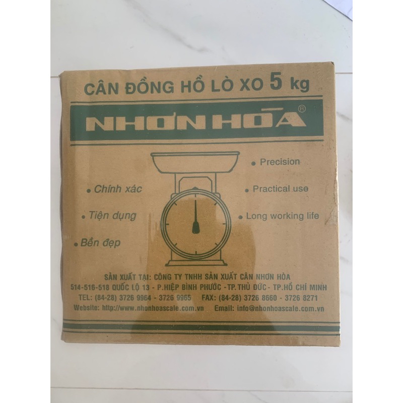 CÂN ĐỒNG HỒ LÒ XO 2KG, 5KG NHƠN HOÀ CHÍNH HÃNG