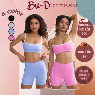 Bộ Đồ Thể Thao Tập Gym, Yoga Nữ 2 Dây Chất Thun Poly Co Giãn Thấm Hút Tốt TÁCH LẺ BÁN (mã lb014)