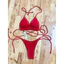 Bikini 2 mảnh bikini 3 mảnh đỏ áo tắm đồ bơi tam giác đỏ( sẵn hàng - hình shop chụp)
