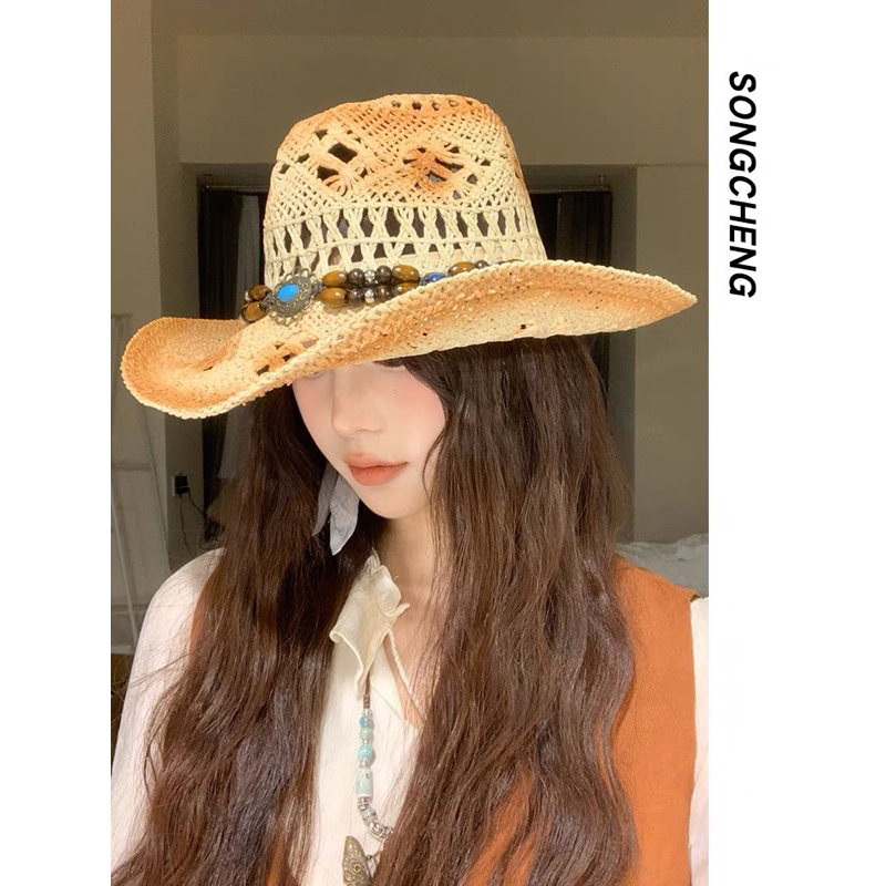 Mũ Cao Bồi Bohemian Thời Trang Nữ Du Lịch Du Mục