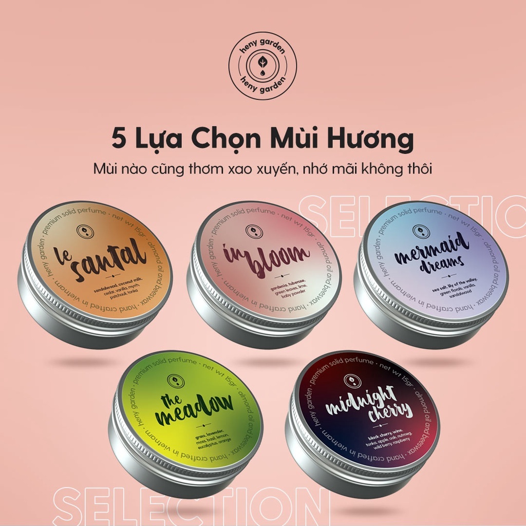 Ảnh Nước Hoa Khô Dạng Sáp Nữ Nam Unisex Heny Garden 15Gr (Nhiều Phân Loại) Tiện Dụng Nhỏ Gọn) 1