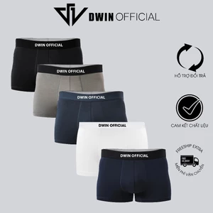 Combo 5 quần lót nam DWIN sịp đùi kháng khuẩn cao cấp boxer tam giác vải thun lạnh co dãn 4 chiều SP02A