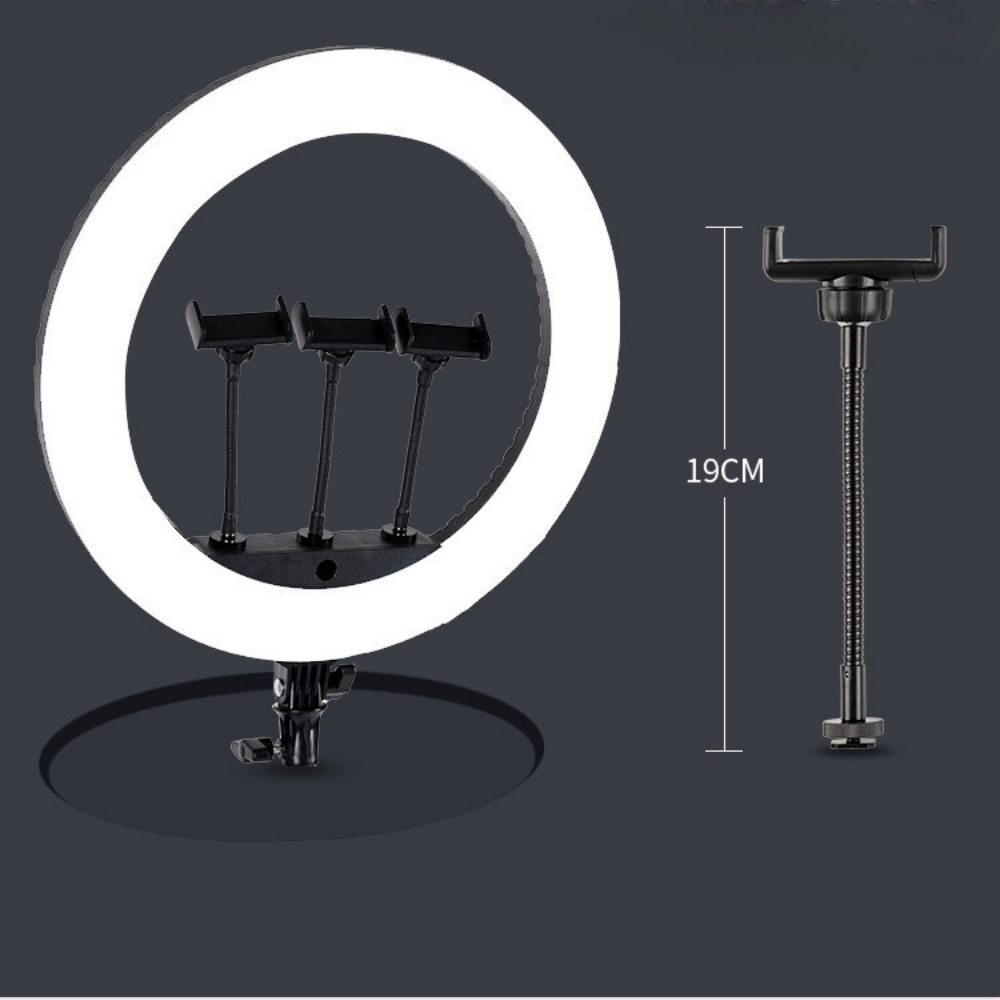 Combo đèn livestream 1 đèn softbox cầu và 1 đèn livestream RL18 trợ sáng quay video chụp hình makeup chuyên nghiệp