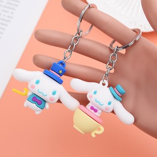 3 Móc Khóa Thỏ Trắng Đội Mũ - Thỏ Hồng VPP