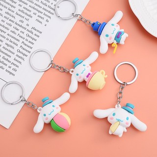 3 Móc Khóa Thỏ Trắng Đội Mũ - Thỏ Hồng VPP