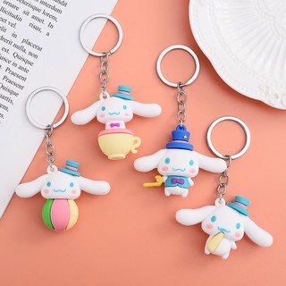 3 Móc Khóa Thỏ Trắng Đội Mũ - Thỏ Hồng VPP