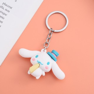 3 Móc Khóa Thỏ Trắng Đội Mũ - Thỏ Hồng VPP