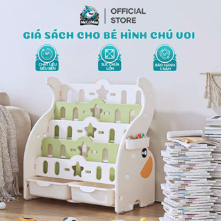 Giá Sách Cho Bé Kèm 2 Hộc New 2026 GS02 Chính Hãng Pakey, Kệ Sách Nhiều Tầng Hình Voi Ngộ Nghĩnh