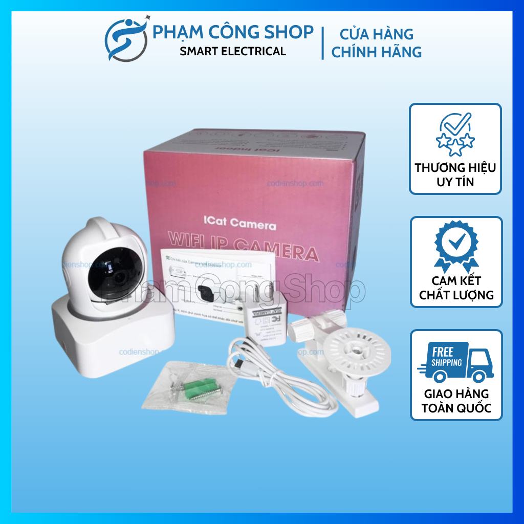 Camera Wifi Hunonic Icat 1080P Xoay 360 Độ, Theo Dõi Chuyển Động, Đàm ...