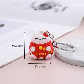 Móc Khóa Mèo May Mắn Ngày Tết Giá Sỉ - Thỏ Hồng VPP