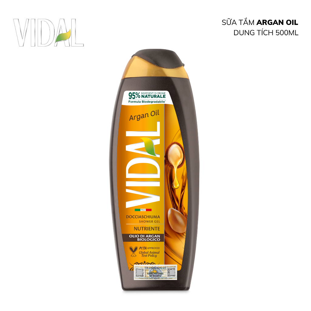 Ảnh Combo 2 Sữa tắm Vidal 500ml nhập khẩu Ý thành phần tự nhiên dành cho cả gia đình 2