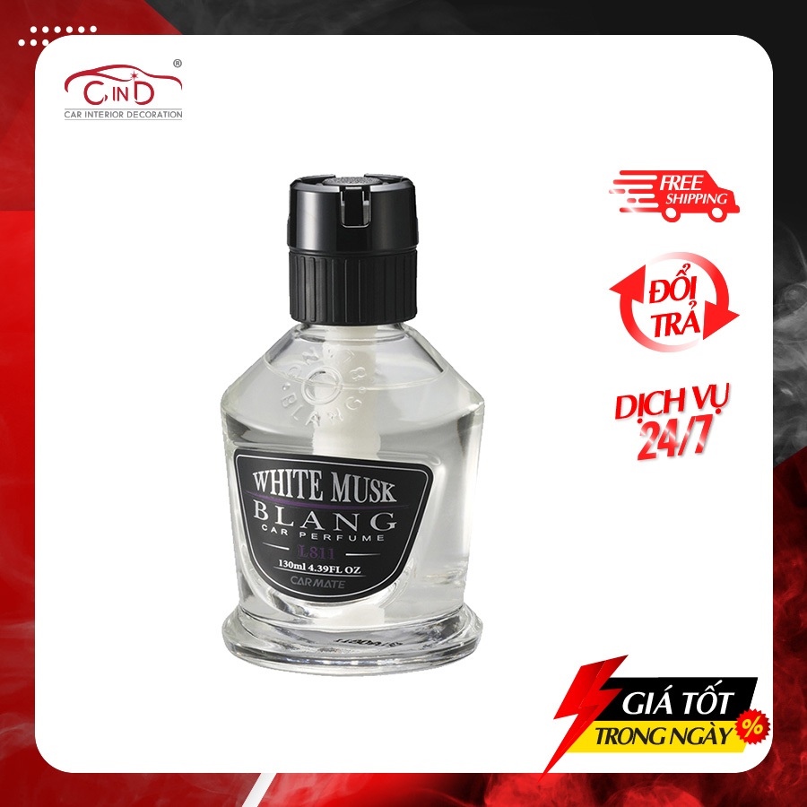 Nước Hoa Khử Mùi Trên Ô Tô CARMATE Blang Liquid VF L811 White Musk 130ml Phù HỢp Cho Nhiều Dòng Xe Hơi Xe Tải