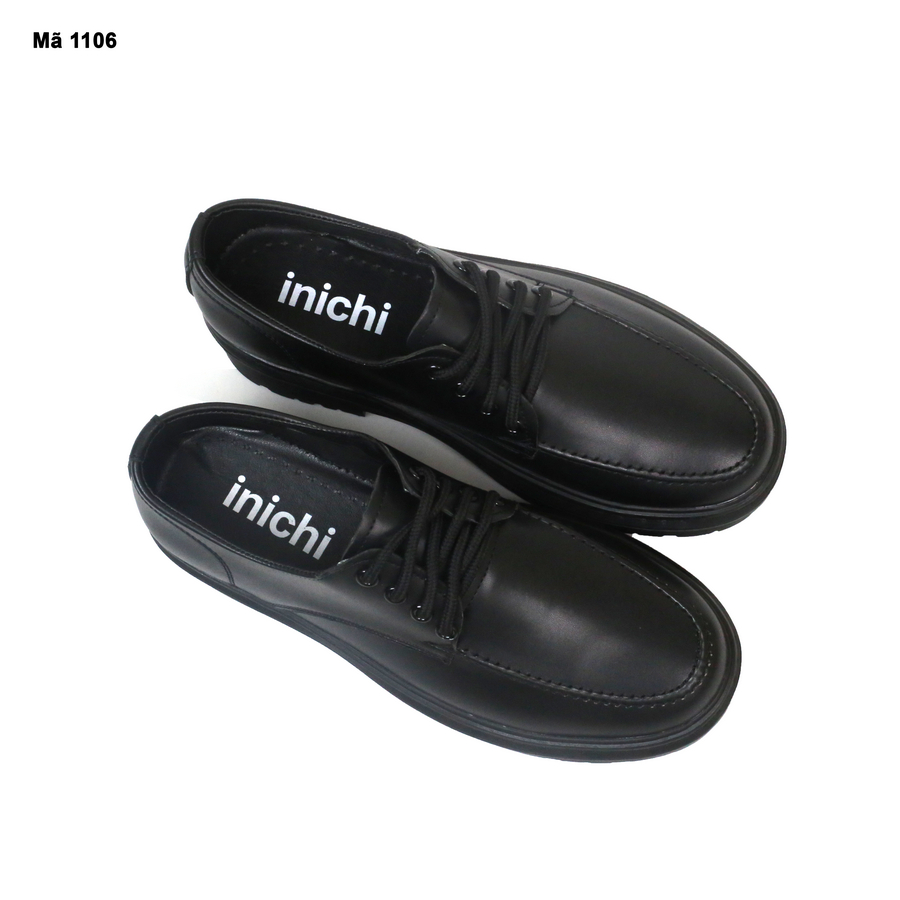 Ảnh Giày Chunky Derby INICHI G1106 da lì chống gãy, đế cao thời trang 1