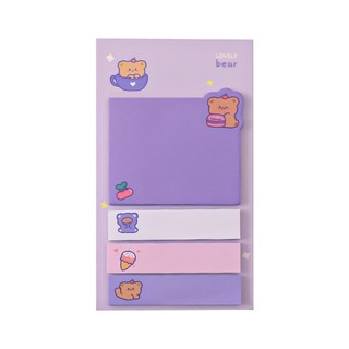 3 Tập Note Gh Chú Vuông Kèm Hình Chữ Nhật Nhiều Màu - Thỏ Hồng VPP
