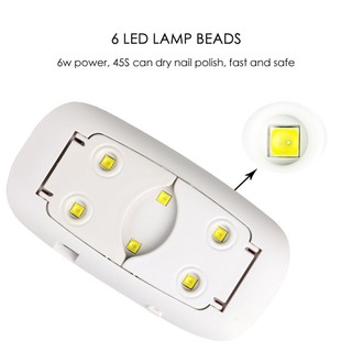 Máy Hơ Gel Hơ Móng Tay Mini SUN5 6W, Đèn LED UV Mini Sạc USB Hong Khô Sơn Móng Tay Tiện Dụng 88832