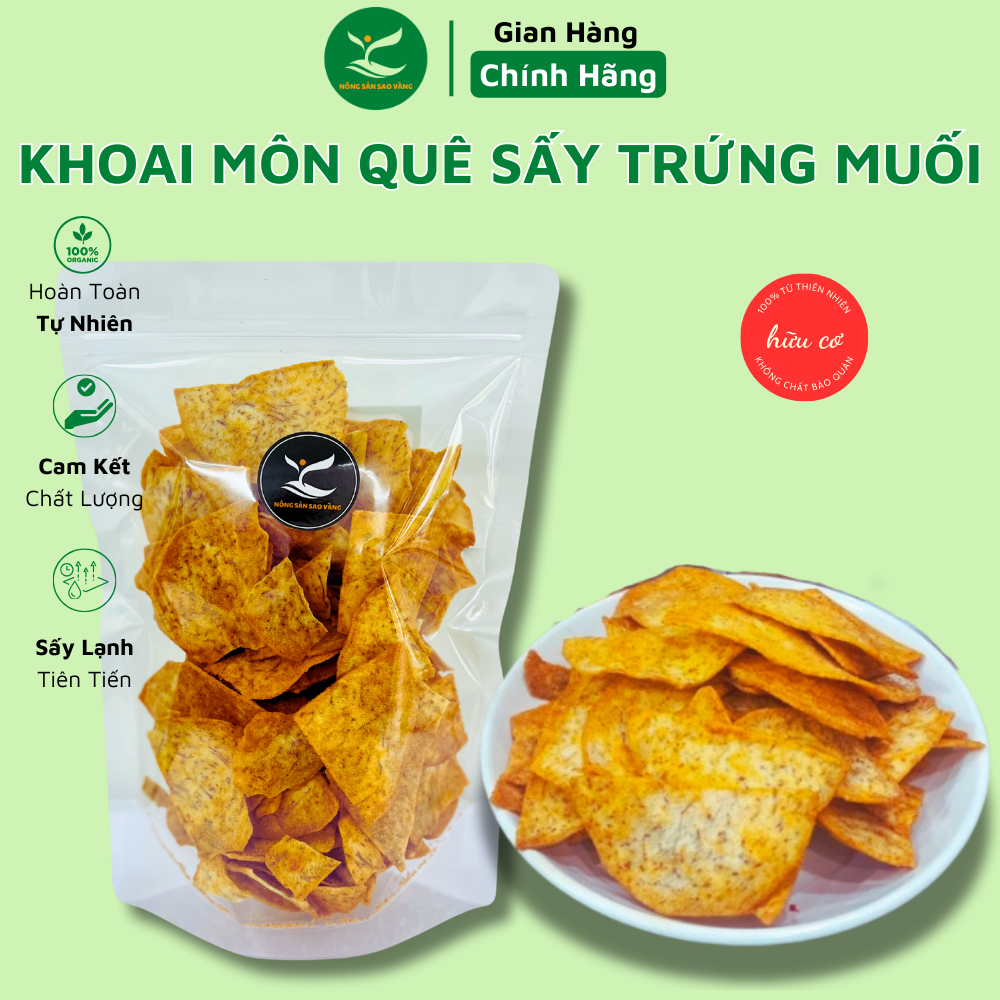 Khoai môn sấy trứng muối siêu béo bùi mlem, snack bimbim ăn vặt giòn ...