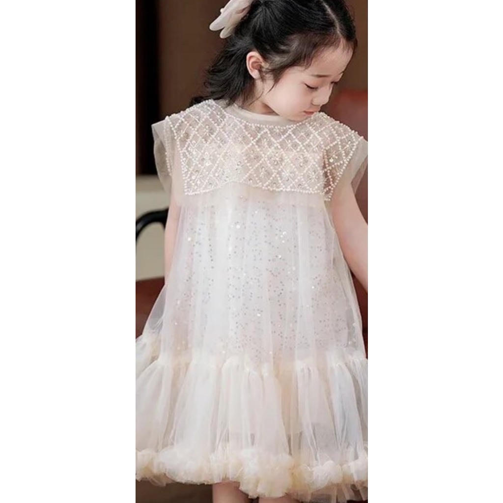 váy công chúa bé gái , váy cho bé mùa hè màu nu dể thương mã 057