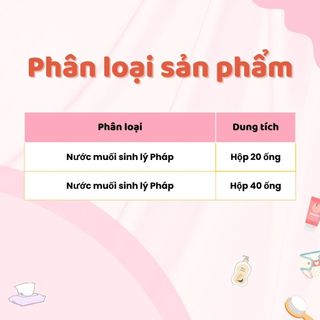 Nước Muối Sinh Lý Pháp Hỗ Trợ Vệ Sinh Mắt Mũi Miệng Sạch Sẽ Cho Bé