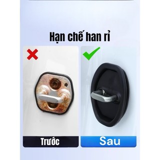Combo 4 Miếng Đệm Khoá Cửa Silicone - Chống Va Đập Chống Sốc Tránh Làm Hỏng Cửa Xe Ô Tô Hiệu Quả