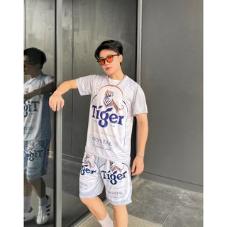 Bộ Nam Hè Thể Thao Chất Thun LẠNH , Mẫu Mới Đẹp Chất ( Bộ BIA TIGER BẠC ) KL2