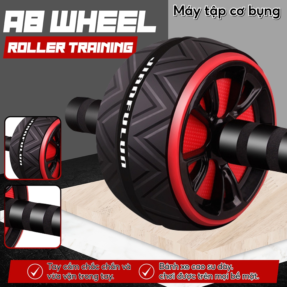Ảnh BG - Con lăn trợ lực tập bụng 1 bánh AB TDR 95, dụng cụ máy tập cơ bụng con lăng, tạ tập gym tại nhà 4