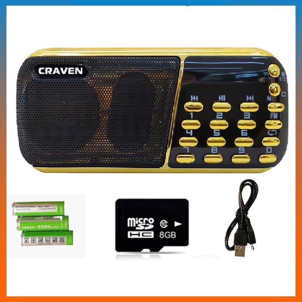 Combo Loa Đài Craven + thẻ nhớ 8gb - 16gb - Máy nghe nhạc mini Tắm Ngôn ...