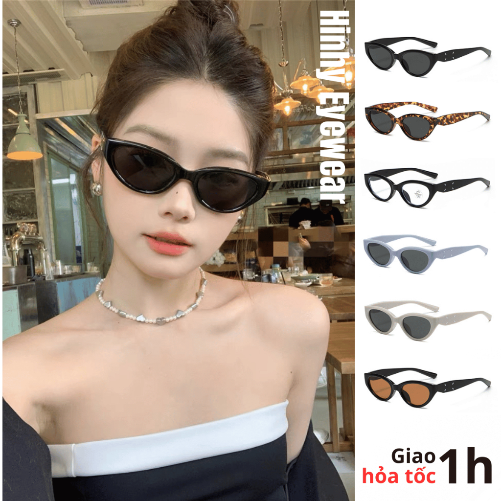 Kính râm mắt mèo Y2K Hali cao cấp chống tia UV400 thời trang nam nữ cá ...