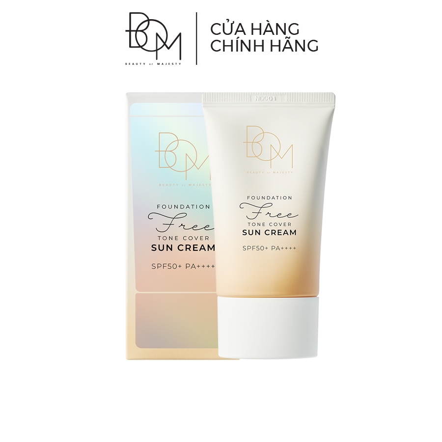 Ảnh Kem chống nắng che khuyết điểm BOM Foundation Free Tone Cover Sun Cream - 50G 2