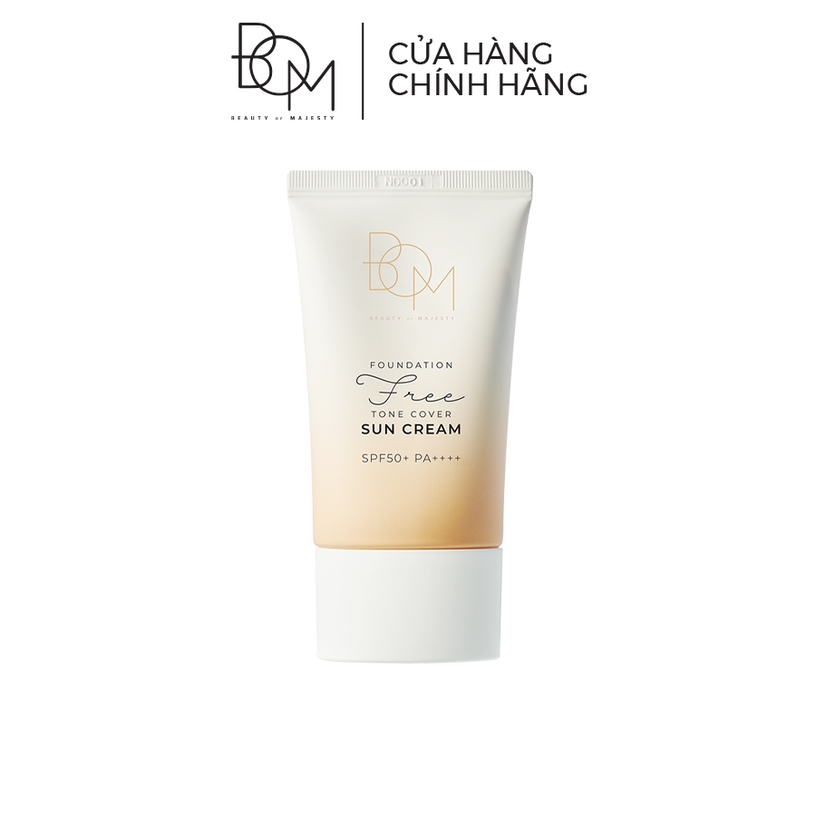Kem chống nắng che khuyết điểm BOM Foundation Free Tone Cover Sun Cream - 50G