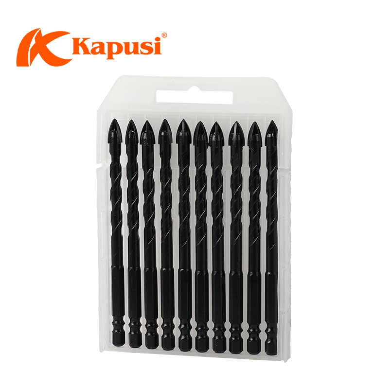 Mũi Khoan 4 Cạnh Kapusi Nhật Bản Chuôi Lục Giác 6-8-10-12mm Khoan Kính, Gạch Men, Đá Hoa Cương