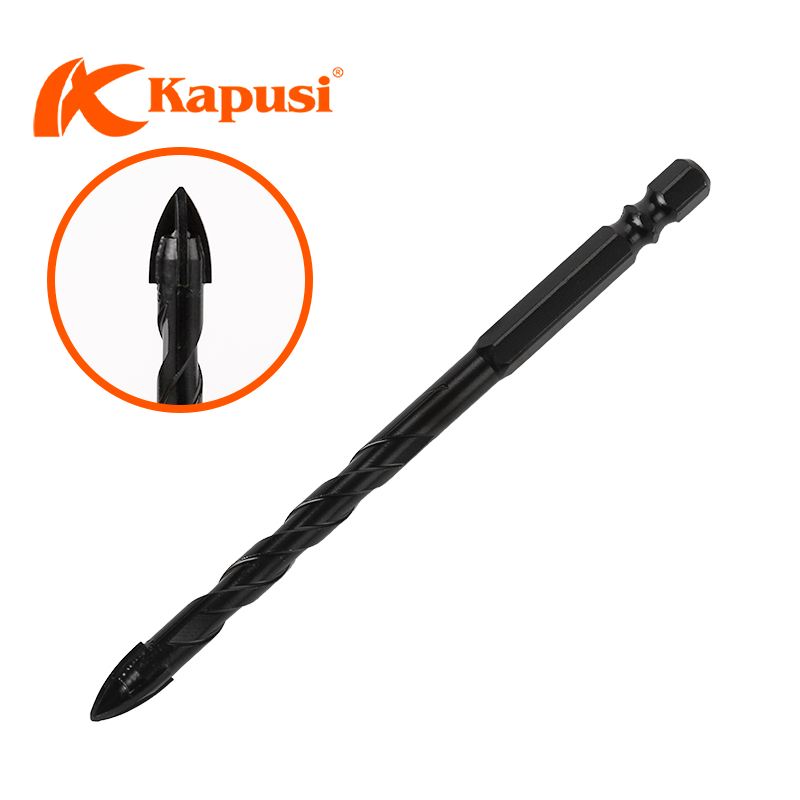 Mũi Khoan 4 Cạnh Kapusi Nhật Bản Chuôi Lục Giác 6-8-10-12mm Khoan Kính, Gạch Men, Đá Hoa Cương